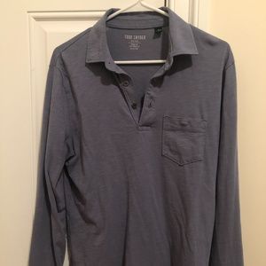 Todd Snyder Stretch Polo Shirt in Air Force Blue